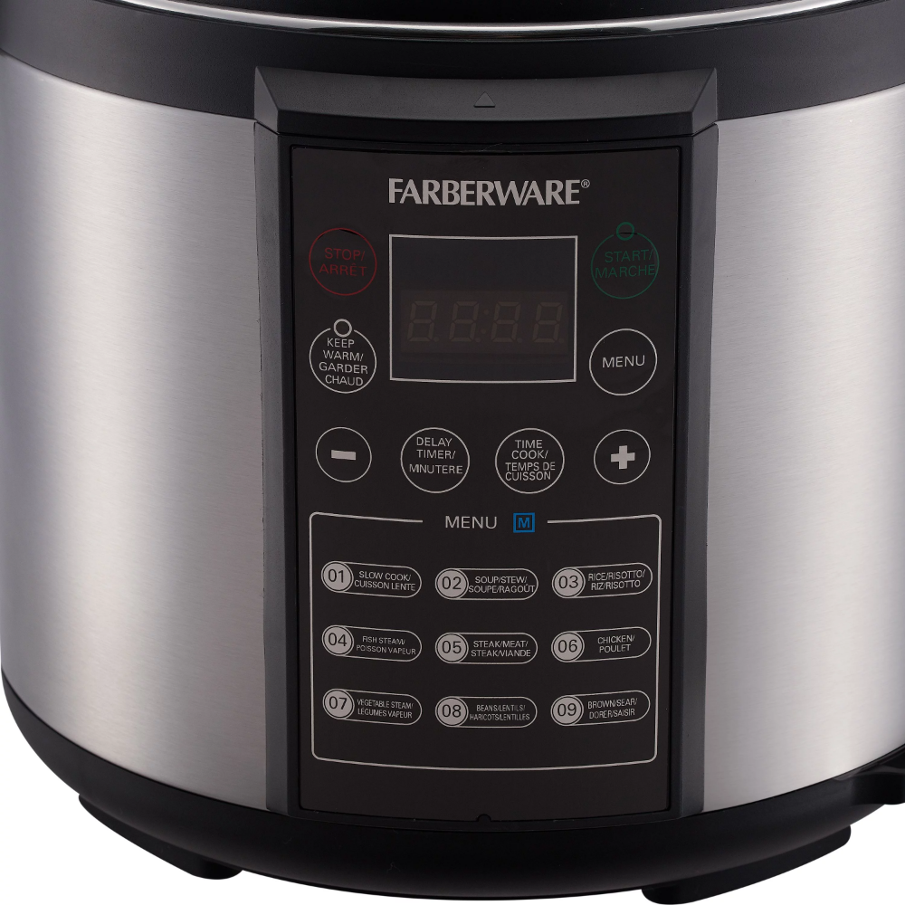 Farberware Programmable Digital Pressure Cooker, 6 Quart Electric Pressure Cooker
