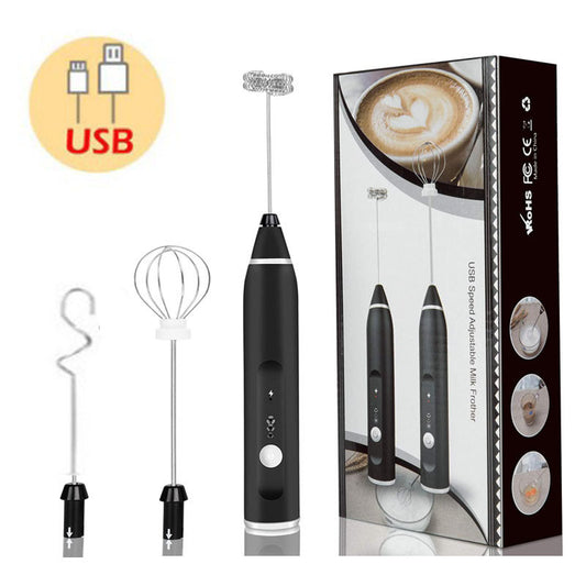 USB Electrical Mini Coffee Maker - Wireless Milk Frothers Electric Handheld Blender With Whisk Mixer For Coffee Cappuccino Cream