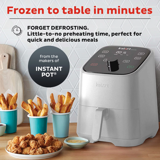 4-in-1, 2-quart Mini Air Fryer Smart Oven Combo with Customizable Smart Cooking Programs, Includes Free App White