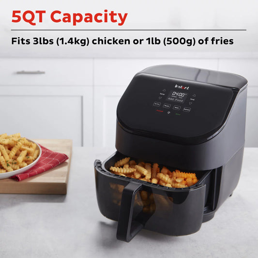 Instant Vortex 5-Quart Single Basket 4-in-1 Air Fryer Oven with Clearcook Window