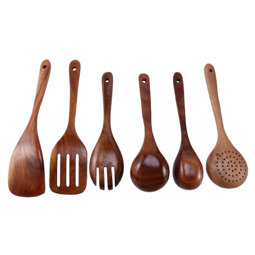 6-Piece Teak Wood Utensil Set - How to Cook with Ease and Style