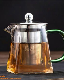 Premium Heat Resistant Glass Teapot with Stainless Steel Infuser