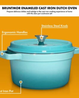 Savor Flavorful Delights: Shop the Turquoise Enamel Dutch Oven for Culinary Excellence